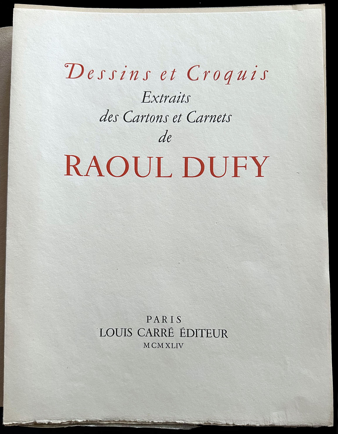 Drawings and Sketches from the Cartoons and Notebooks of Raoul Dufy. 1944.